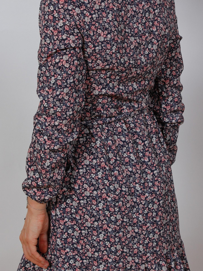 Robe portefeuille floral rose femme - Only