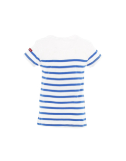 T-shirt marinière brodé bleu/blanc enfant - Little Marcel