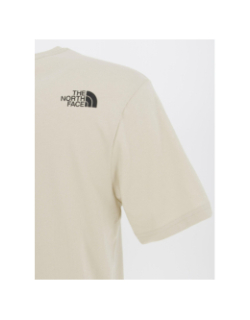 T-shirt ss mountain line jaune pâle homme - The North Face