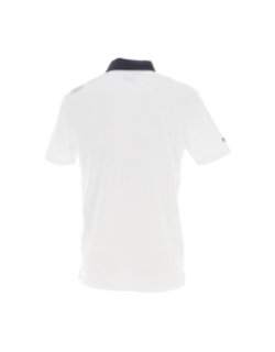 Polo maille piquée col bleu piezzi blanc homme - Oxbow