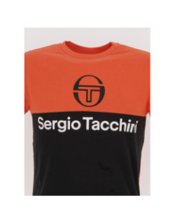T-shirt bicolore orange et noir homme - Sergio Tacchini
