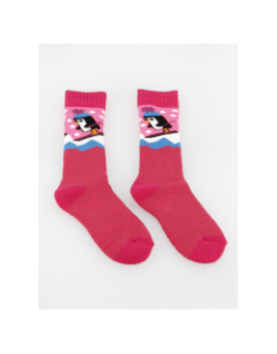 Pack 2 paires chaussettes ski layette rose fille - Thyos