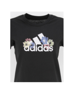 T-shirt floral noir femme - Adidas