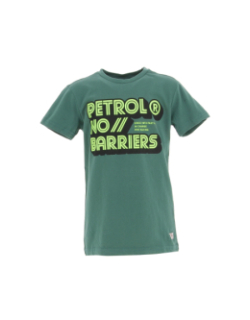 T-shirt no barriers vert garçon - Petrol Undistries
