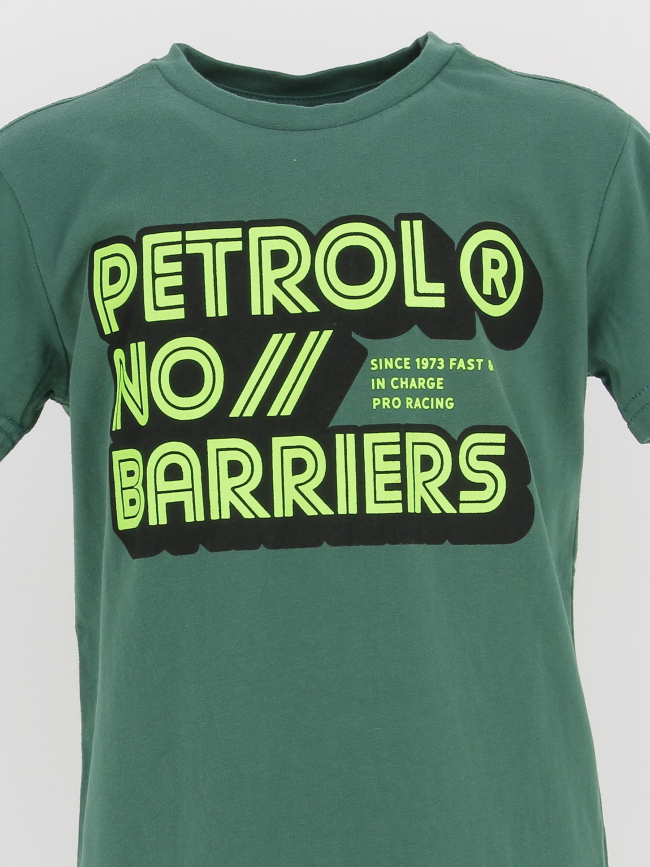 T-shirt no barriers vert garçon - Petrol Undistries