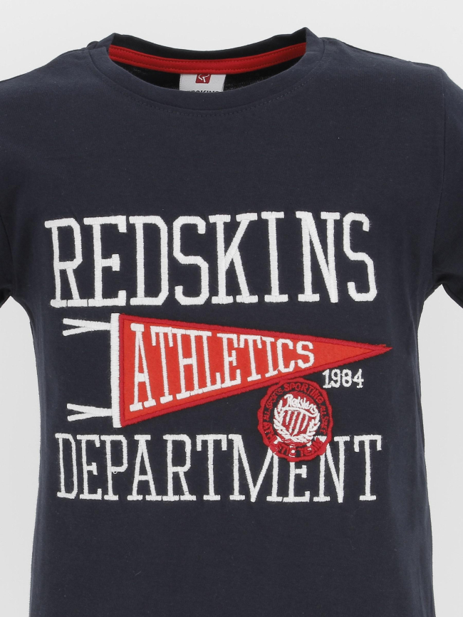 T-shirt brodé flag bleu marine garçon - Redskins