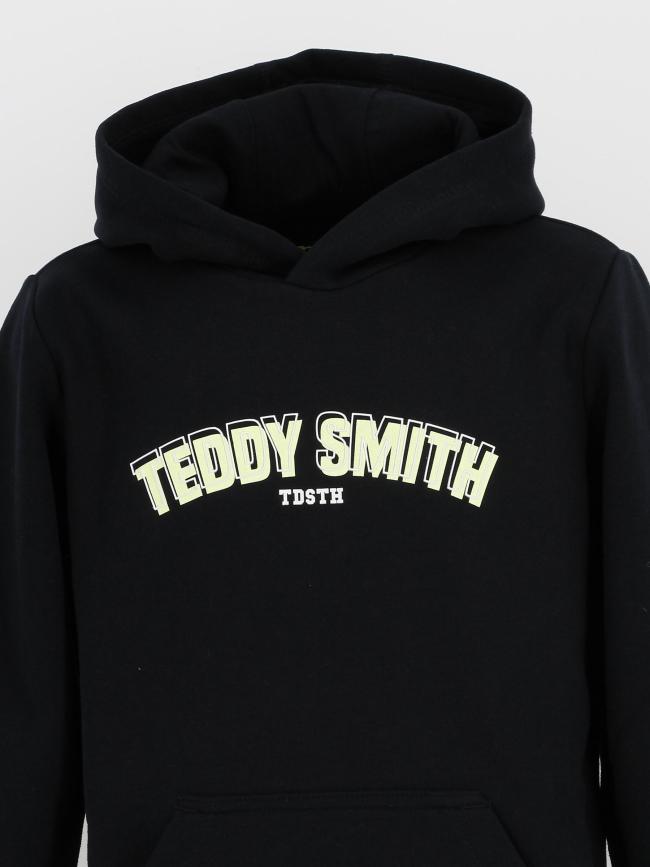 Sweat à capuche s-top noir garçon - Teddy Smith