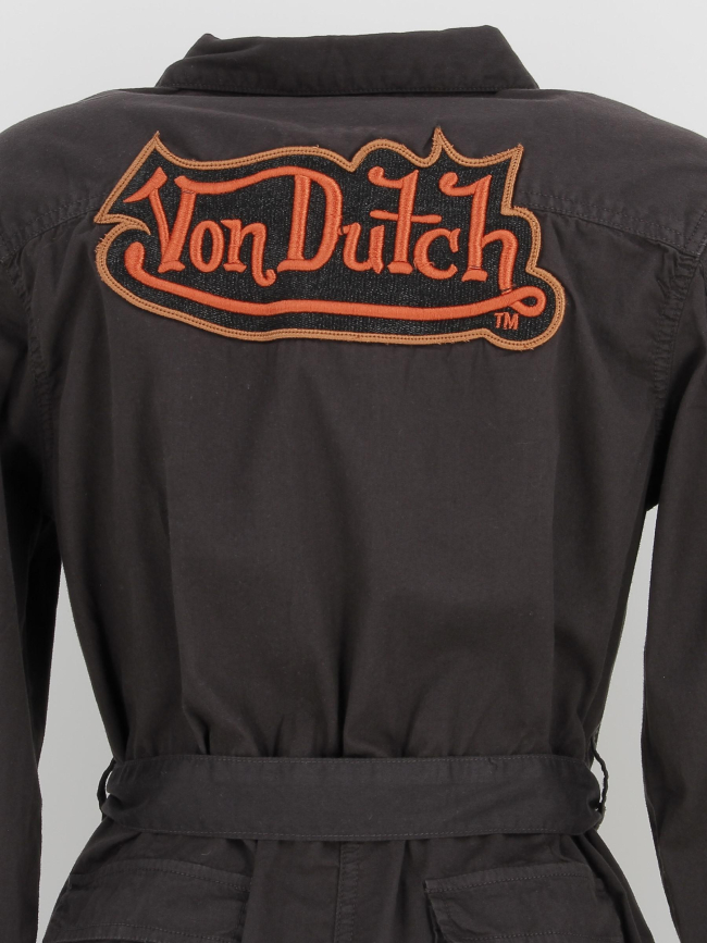 Robe à ceinture flap noir femme - Von Dutch