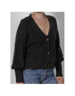Gilet cardigan clare gris femme - Only