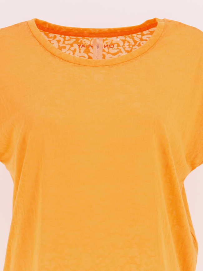T-shirt top loose orange femme - Only