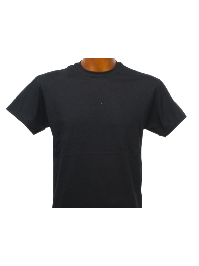 T-shirt basic uni heavy noir homme - Gildan