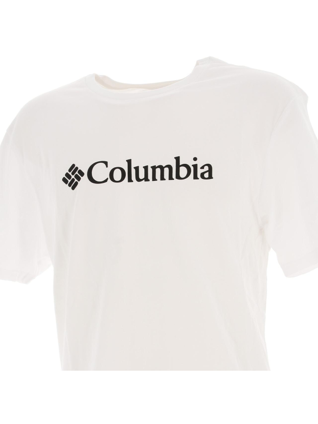 T-shirt basic logo blanc homme - Columbia