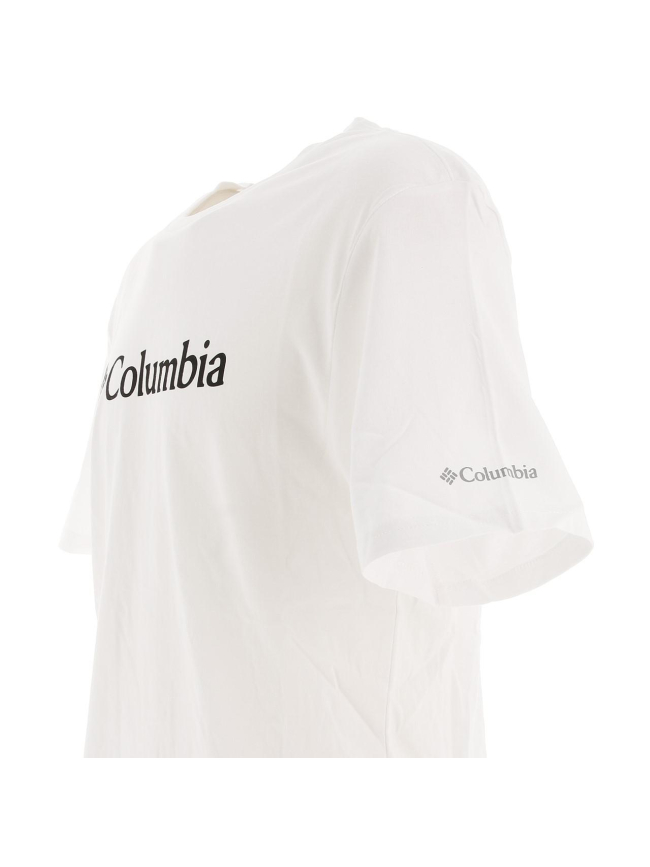 T-shirt basic logo blanc homme - Columbia