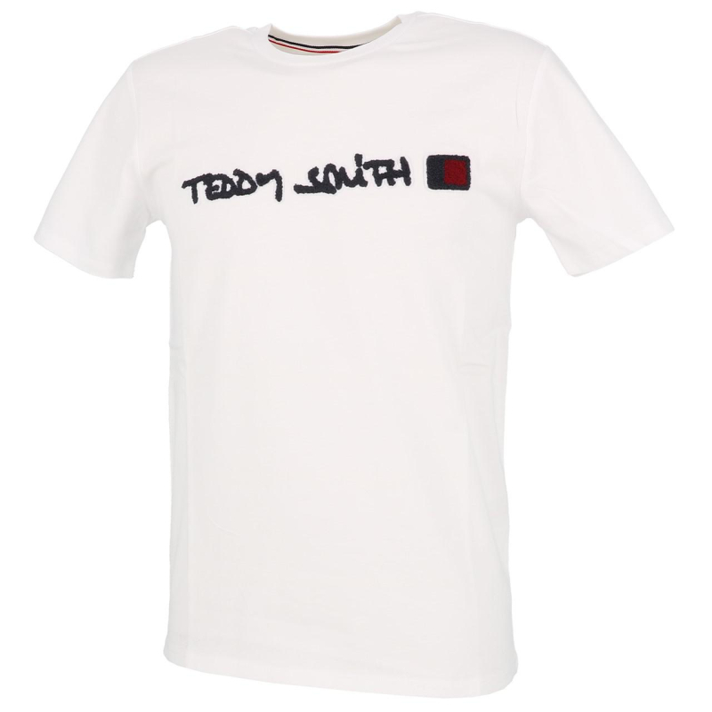 T-shirt clap logo blanc homme - Teddy Smith