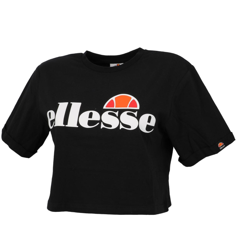 T-shirt crop alberta noir femme - Ellesse