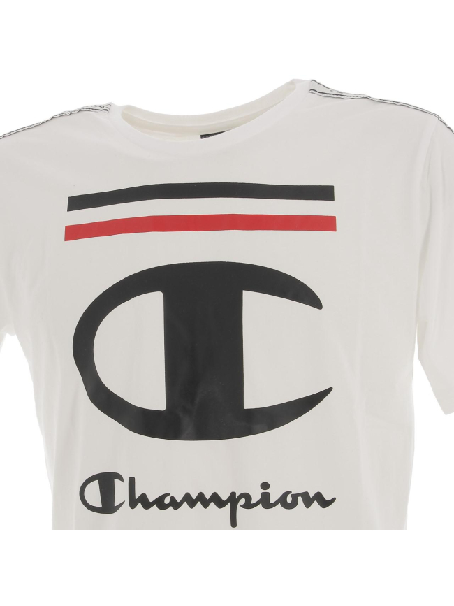 T-shirt tape biglogo blanc garçon - Champion