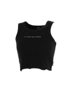 Débardeur crop top noir fille - Le Temps Des Cerises