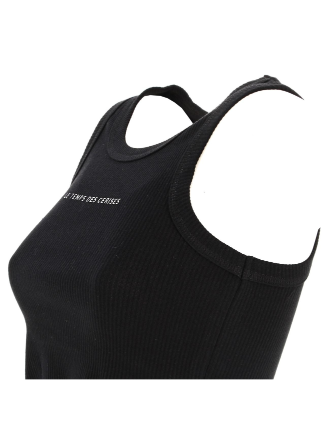 Débardeur crop top noir fille - Le Temps Des Cerises
