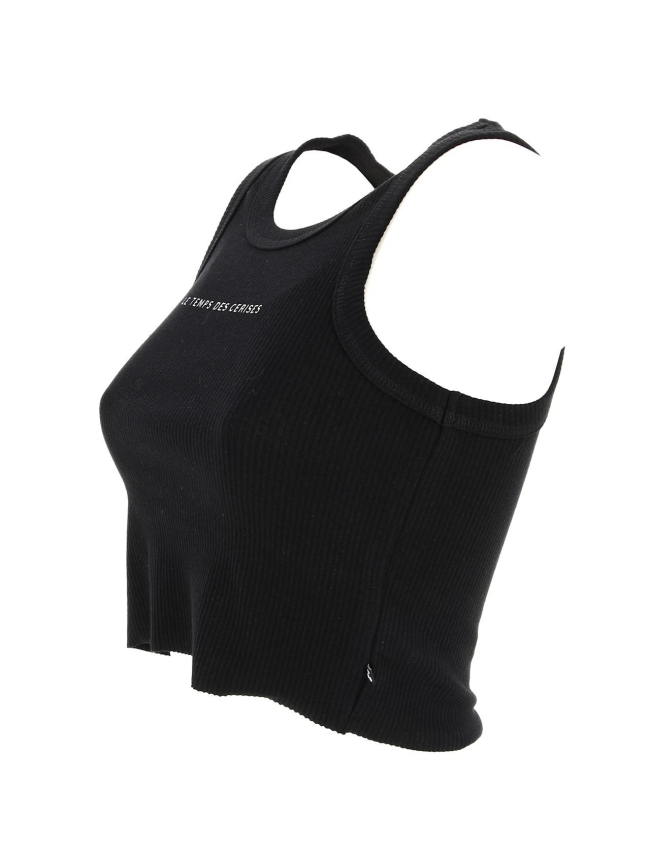 Débardeur crop top noir fille - Le Temps Des Cerises