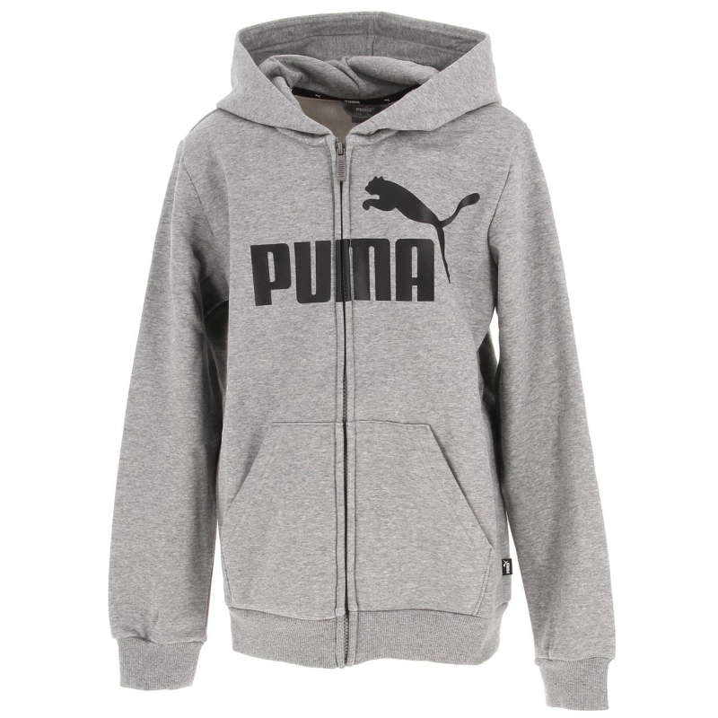 Sweat zippé à capuche essential gris garçon - Puma