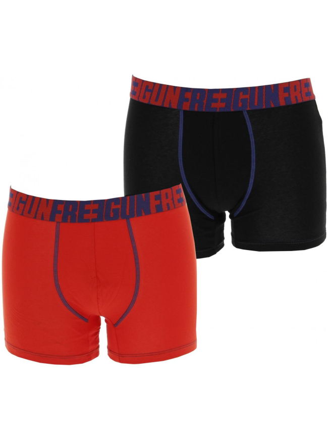 Pack 2 boxers noir/rouge homme - Freegun