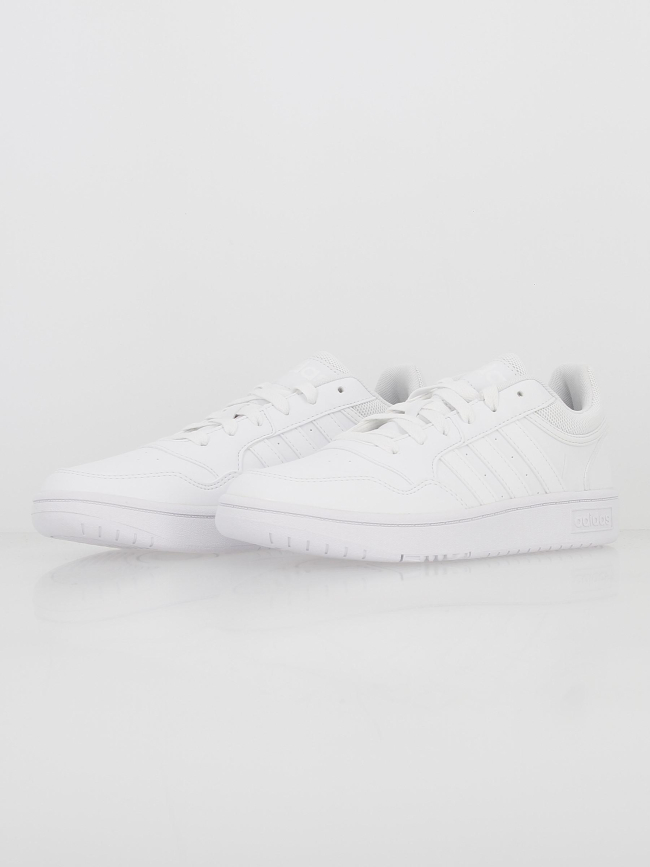 Baskets basses hoops 3.0 blanc enfant - Adidas