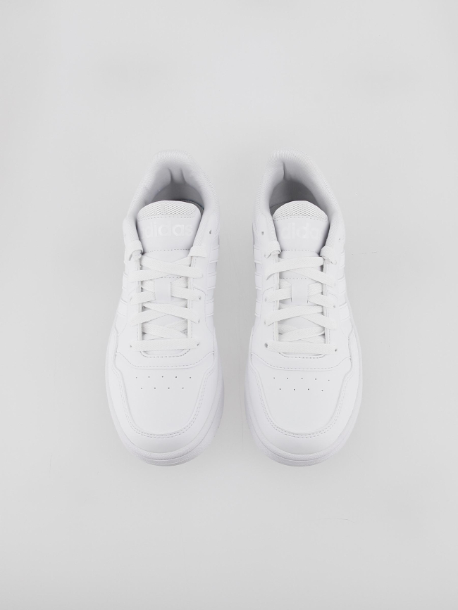 Baskets basses hoops 3.0 blanc enfant - Adidas