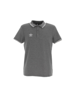 Polo basics piqué gris anthracite homme - Umbro
