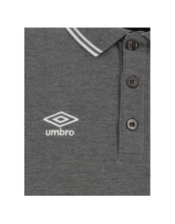 Polo basics piqué gris anthracite homme - Umbro