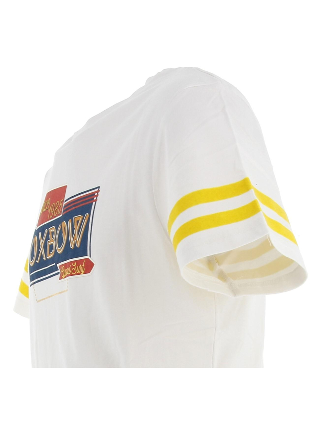 T-shirt tubso bandes blanc homme - Oxbow
