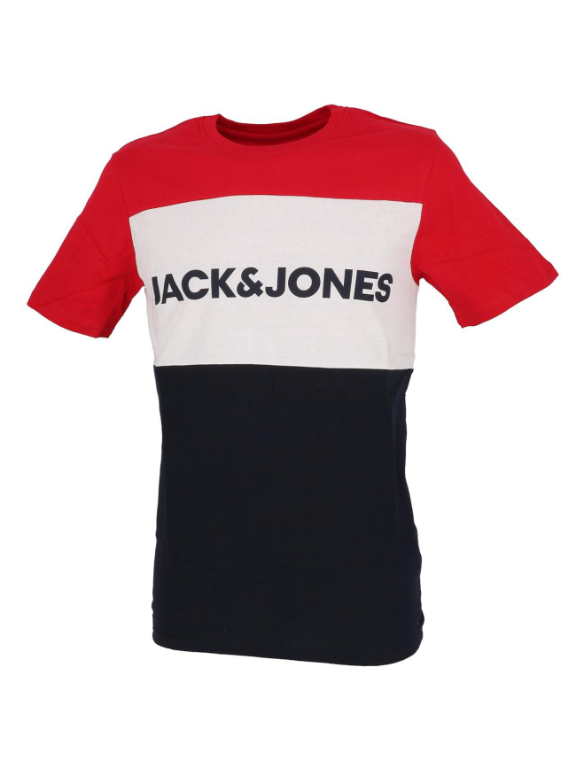 T-shirt logo blocking tricolore homme - Jack & Jones