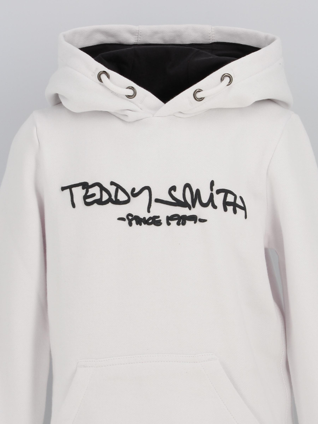Sweat à capuche siclass blanc enfant - Teddy Smith
