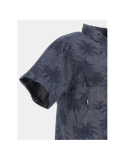 Chemise manches courtes palmir bleu homme - Treeker 9