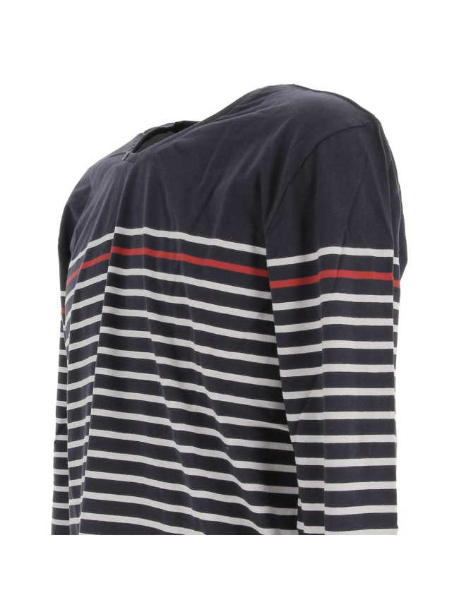 T-shirt manches longues marinière bleu homme - Rms 26