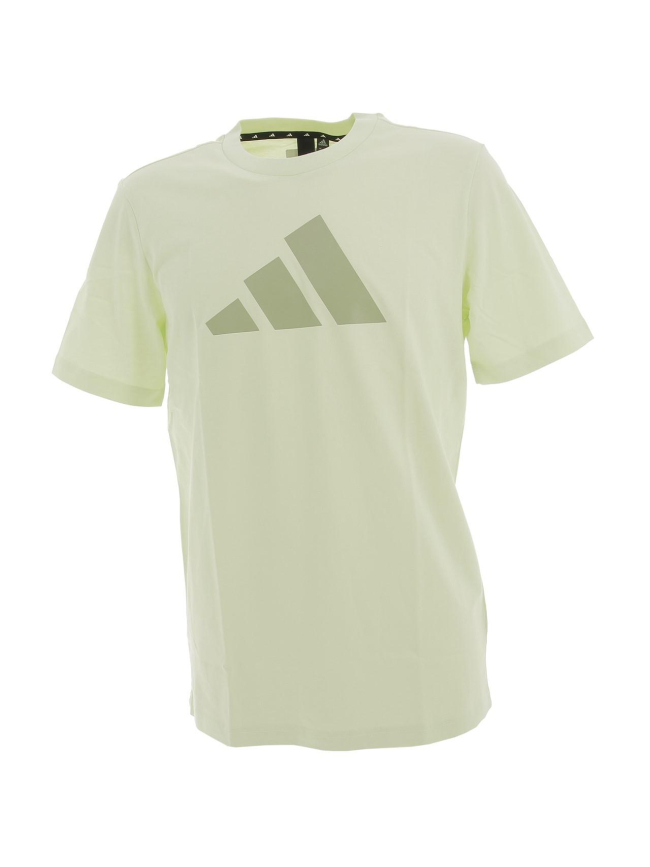 T-shirt 3 bandes vert anis homme - Adidas