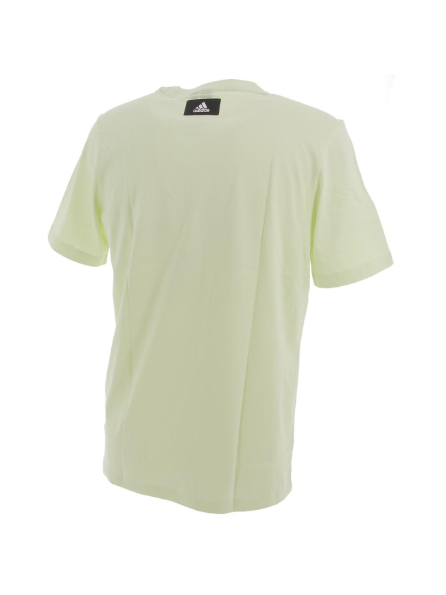T-shirt 3 bandes vert anis homme - Adidas