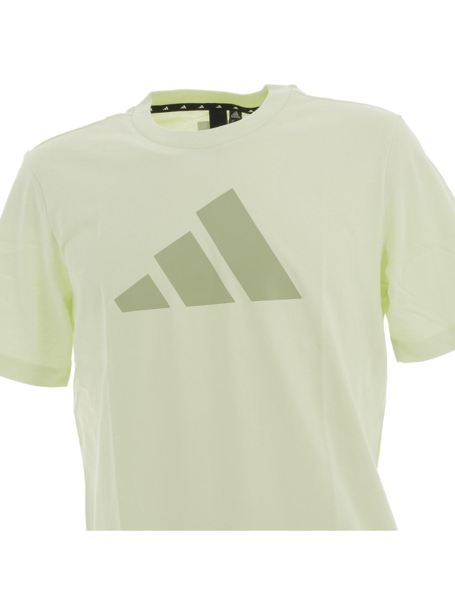 T-shirt 3 bandes vert anis homme - Adidas