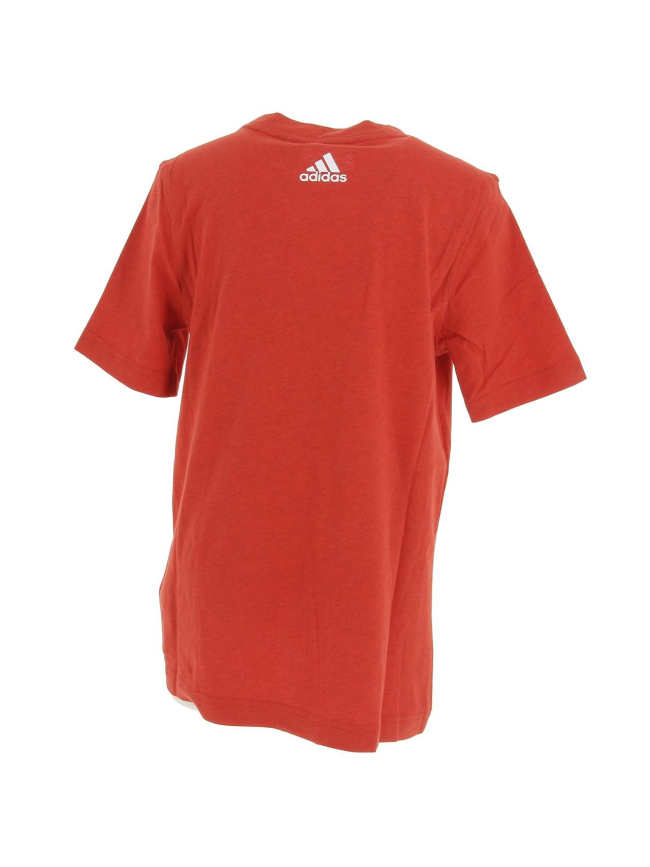 T-shirt logo 3 bandes rouge enfant - Adidas