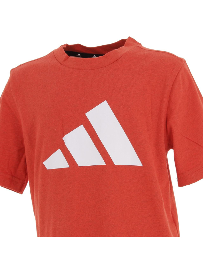 T-shirt logo 3 bandes rouge enfant - Adidas