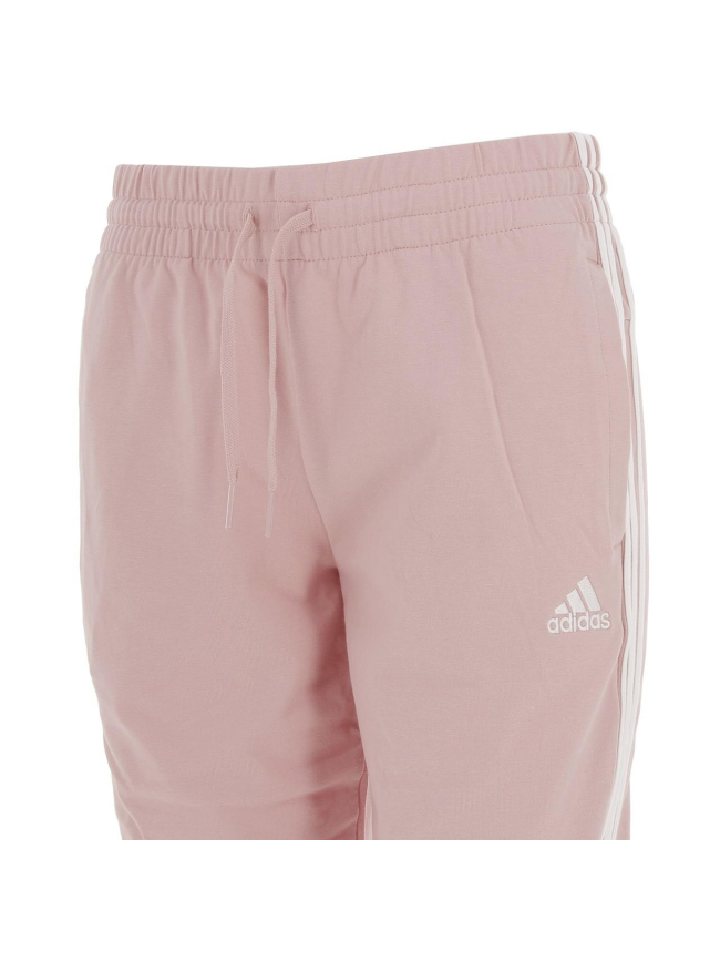 Jogging 3 bandes rose femme - Adidas