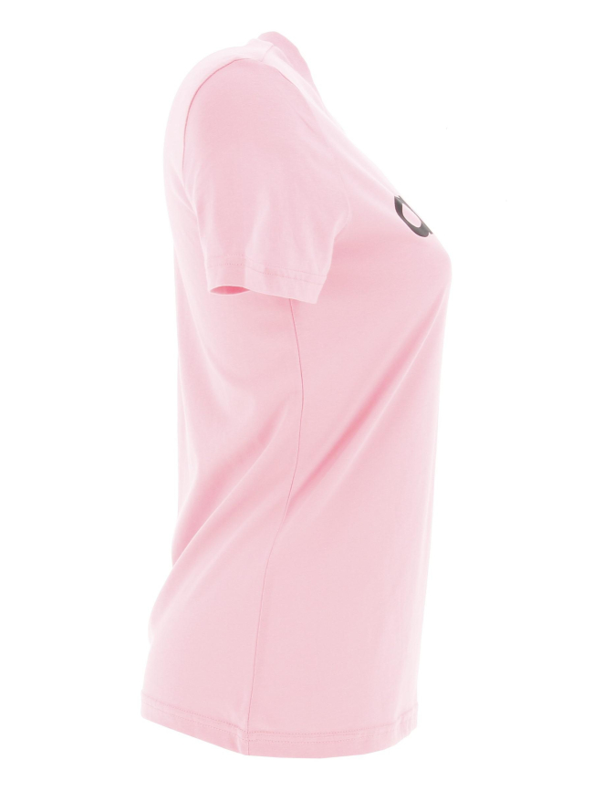 T-shirt linear logo rose noir femme - Adidas