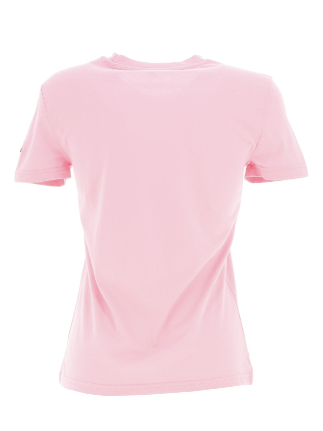 T-shirt linear logo rose noir femme - Adidas