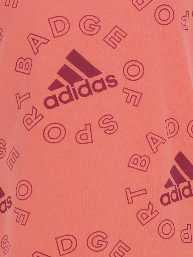 T-shirt de sport logo essential rose fille - Adidas