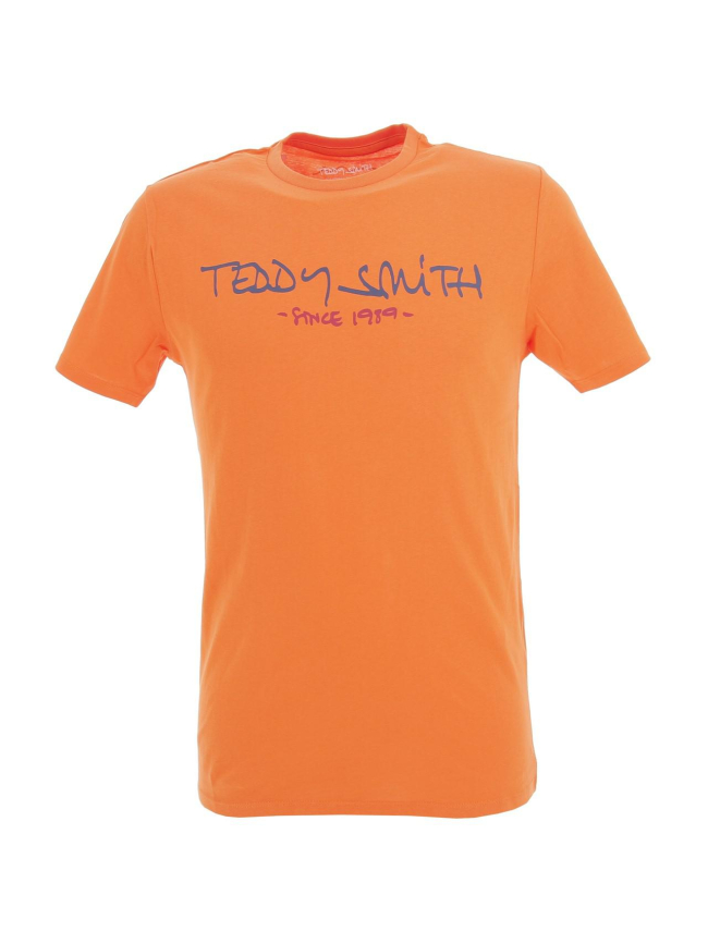 T-shirt ticlass basic orange homme - Teddy Smith