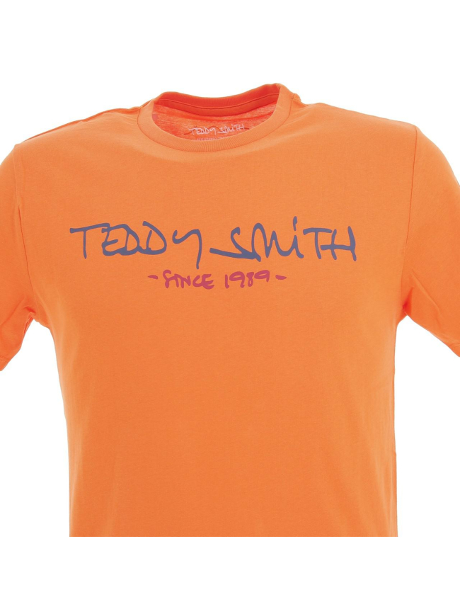 T-shirt ticlass basic orange homme - Teddy Smith