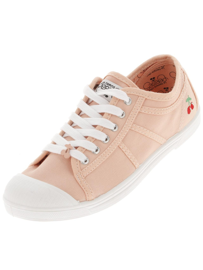 Chaussures en toile basic rose femme - Le Temps Des Cerises