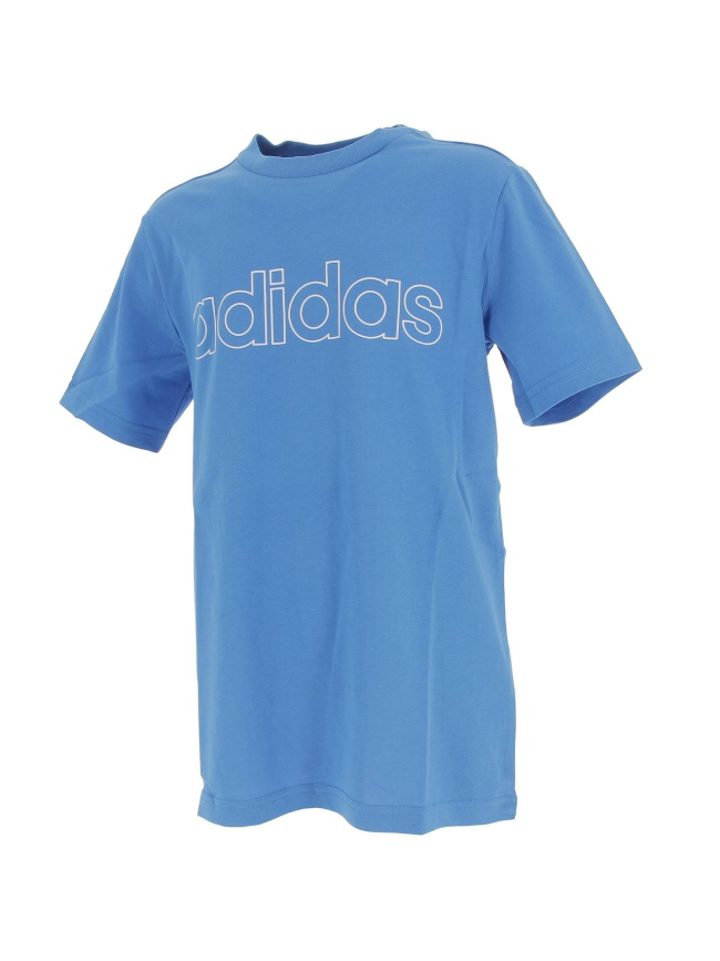 T-shirt linear bleu garçon - Adidas