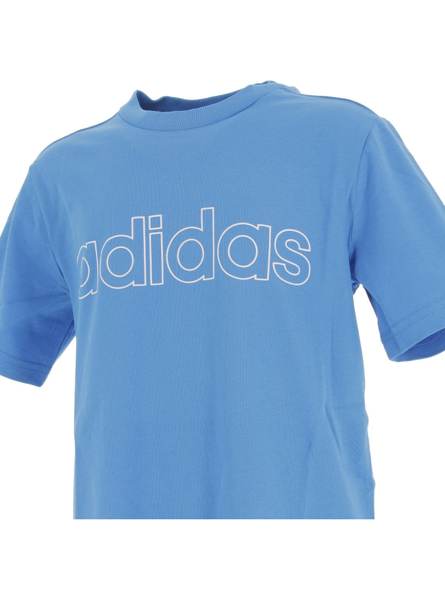 T-shirt linear bleu garçon - Adidas