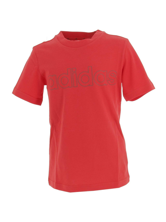 T-shirt linear rouge enfant - Adidas