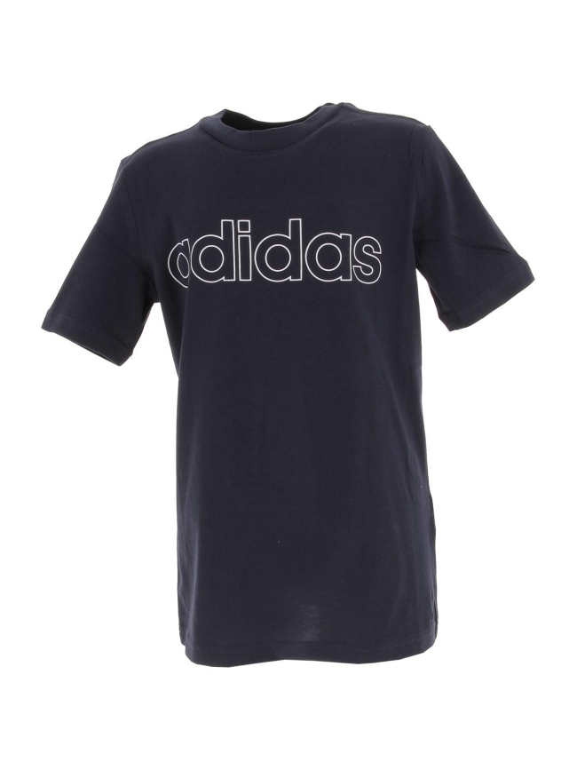 T shirt linear bleu marine enfant - Adidas